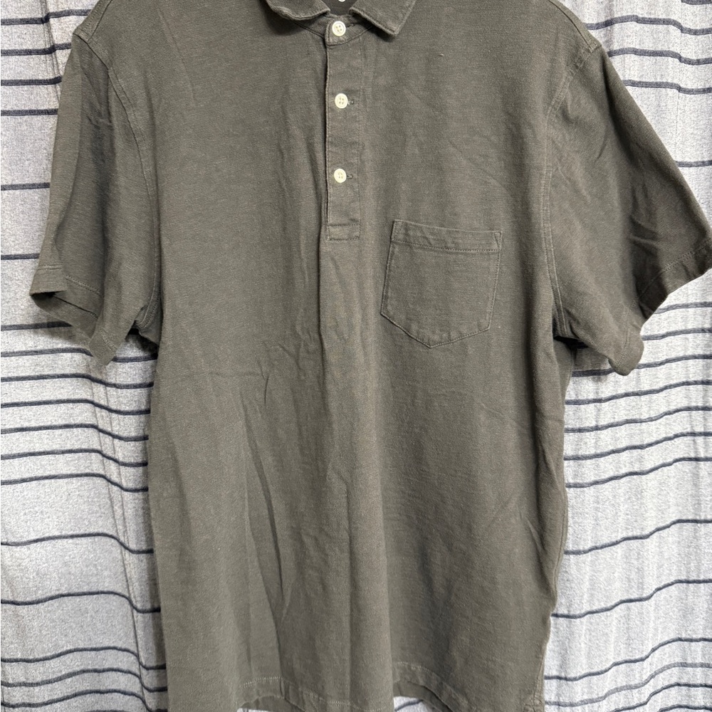 J. Crew Gray Polo Shirt Casual Cotton Blend